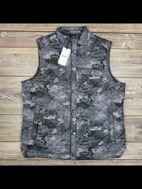 Stio Men's Gray Camouflage Quilted Vest